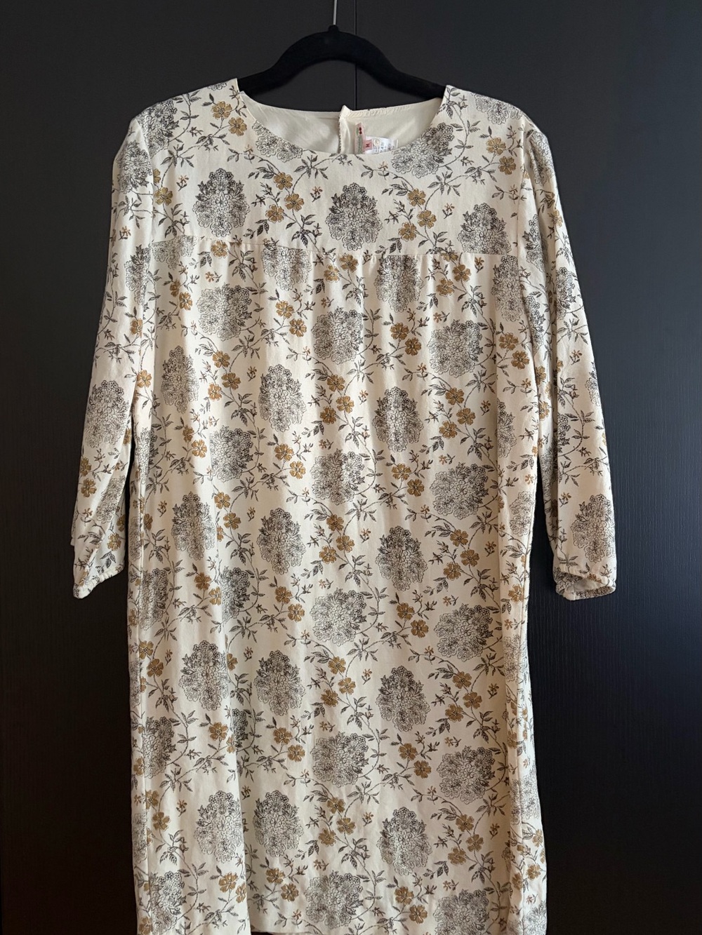 Bonpoint Cream Floral Long-Sleeve Girl Size Medium